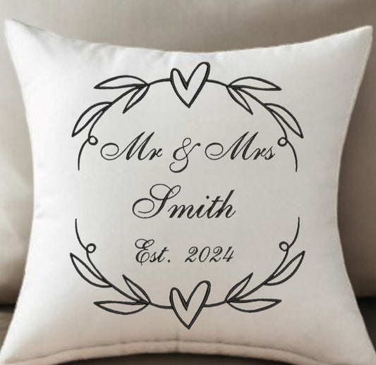 Mr. and Mrs pillow