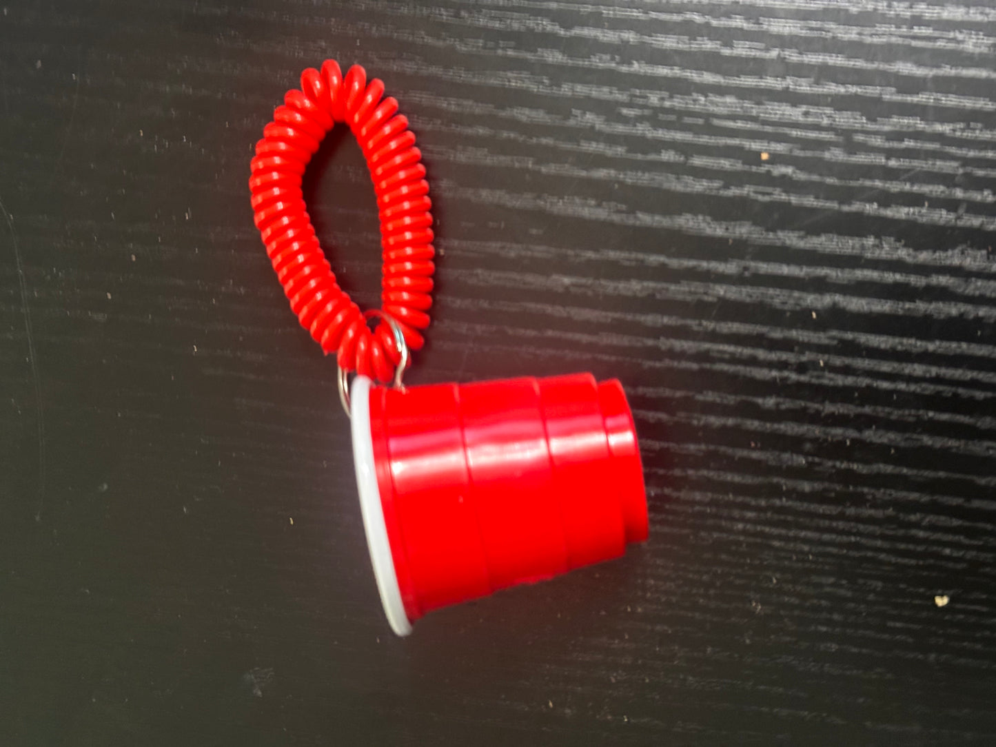 plastic shot cup keychain